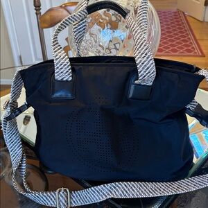 TORY BURCH Perforated Logo Front Weekender/ Travel Bag